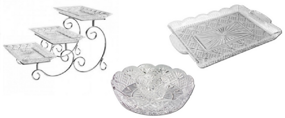 Crystal Serving Trays & Platters