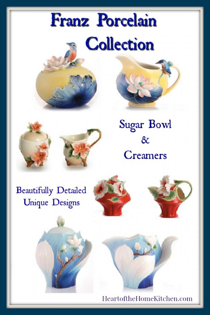 Franz Porcelain Sugar Bowls and Creamers Heart of the Home Kitchen